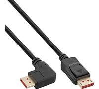 InLine® DisplayPort 1.4 - Cable (2 m, 8K4K, ángulo derecho), color negro y dorado