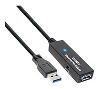 En línea USB 3.0 Activo-extensión, Enchufe-a Hembra-A(15 M) Colour Negro