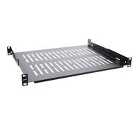 InLine Estante de 19", 350 mm, 50 kg, 1U, RAL 9005, Negro, 19114C
