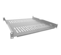 InLine Estante de 19", 450 mm, 50 kg, 1U, Gris RAL 7035, 19114F