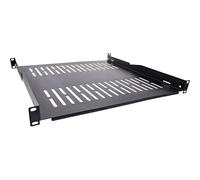 InLine Estante de 19", 450 mm, 50 kg, 1U, RAL 9005 Negro, 19114E