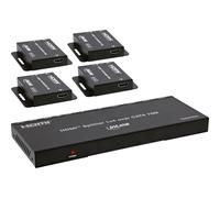 Inline Extensor Divisor HDMI 1x4, Cat.6, 4K 30 Hz, con receptores