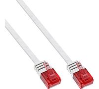 InLine Flat Patch Cord UTP Cat.6 0.5m White - Cable de Red (0,5 m, Blanco)