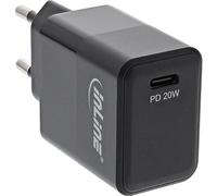 InLine® Fuente de alimentación USB PD Single USB Tipo C, Power Delivery, 20 W, Color Negro