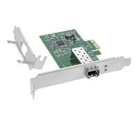 InLine Gigabit 51125N - Tarjeta de Red con 1 Adaptador de Fibra SFP, PCIe x1, Incluye Soporte de Perfil bajo, VLAN, Marcos Jumbo, Chip Intel