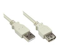 InLine Good Connections Cable alargador USB Easy Macho a A Hembra Beige Gris 5,00 m