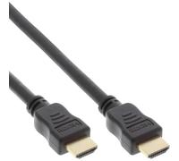 InLine HDMI Kabel, HDMI-High Speed mit Ethernet, Premium, Stecker/Stecker, Schwarz/Gold, 2m