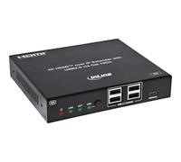 Inline HDMI KVM Extender Over IP Receptor 4K 60Hz 100m | Receptor para HDMI KVM a través de IP, 4K 60 Hz, USB 2.0, IR, hasta 100 m, solo con transmisor 57886I