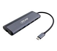 InLine Hub Multipuerto USB-C 8 en 1 HDMI DP USB 3.2 PD 100W MST