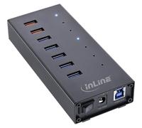 InLine Hub USB 3.0 7 Puertos Estación Docking Aluminio 2,5A Negro 35395I