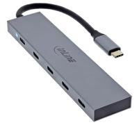 Inline Hub USB-C 4X USB-C + Power Delivery 100W USB 3.2 Gen 2 Aluminio 10Gb/s para MacBook, Smartphone, Tableta, Windows, 35392E