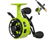 Inline Ice Fishing Reel | Bobina de gran diámetro de la bobina | 3+1 BB Wear resistente al desgaste IICE-FISISION accesorios para Sea Lake Pond, bobina de metal 3,2:1 Relación de alta velocidad
