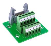 InLine IDC 92504O - Adaptador de cable plano de 5 pines hembra a bloque de terminales de 5 pines, solución compacta de placa con terminales de tornillo, ideal para el hogar inteligente y bricolaje