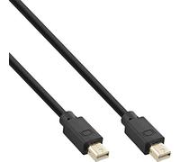 InLine® InLine - Cable Mini DisplayPort 1.4 (Macho a Macho, 1 m), Color Negro y Dorado