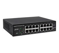 InLine Inyector de Red PoE+ Gigabit 8 Puertos (8x PoE+) 1Gb/s 19" 1HE