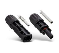 InLine Juego de conectores solares fotovoltaicos, 1 conector macho + 1 hembra, para cable de 4-6 mm², IP68, resistente al agua, compatible con MC4/Standard4/PV4, hasta 1500 V CC / 30 A, 94001