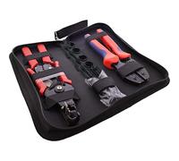 InLine® Juego de herramientas fotovoltaicas solares para conexiones MC4, pelado, engarzado y corte, con bolsa, 6 mm², ideal para instalación y mantenimiento, 94104