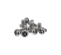 InLine Juego de tornillos para montaje M.2 SSD M2, ranura en cruz, M2 x 3 mm, acero niquelado, ideal para placa base y tarjetas adaptadoras, 10 unidades, 77784A