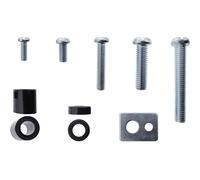 Inline Juego de tornillos para soporte de pared de TV, 40 piezas, universal VESA, M5, M6, M8, con espaciadores y placas de base, 23100A