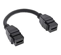 InLine® Keystone - Cable Adaptador HDMI (2 Unidades, 4 K/60 Hz, Conector Hembra), Color Negro