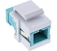 InLine Keystone - Conector para LWL (SC/SC, cerámica), color blanco
