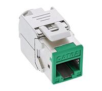 InLine Keystone - Conector RJ45 (8 Unidades, apantallado, Cat. 6A), Color Verde