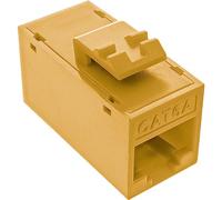 InLine Keystone RJ45 - Juego de 8 Conectores Hembra sin apantallamiento, Cat. 6A, Color Amarillo