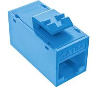 InLine Keystone RJ45 - Juego de 8 Conectores Hembra sin apantallamiento, Cat. 6A, Color Azul