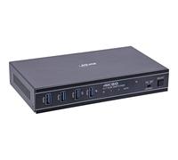 Inline KVM 57885E - Conmutador HDMI y USB-C de 2 Puertos para 2 PC, 4K60Hz HDR, USB 3.2, función de Carga, Teclas de Acceso rápido/IR/RS232, sin Controlador, Alta compatibilidad, 57885E