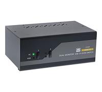 InLine KVM 62652I - Conmutador KVM (2 Puertos, Monitor Doble, HDMI, 4 K, USB 3.0, Audio)