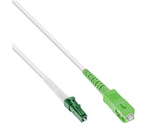 InLine® LWL Simplex - Cable FTTH, LC/APC 8° a SC/APC 8°, 9/125µm, OS2, 0,5 m