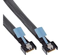 InLine MCIO 27662A - Cable de datos PCIe 5.0 con conector MCIO x4, compatible con SAS y Ethernet, color negro