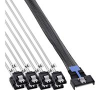 Cable Adaptec MCIO x8 a 8x SATA de 1 metro