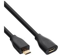 InLine 32750P - Cable USB (5 m, Micro-USB B, Micro-USB B, 2.0, Male connector / Female connector, Negro)