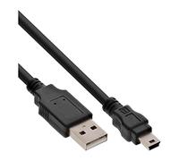 InLine Mini Cable USB, Macho A a Mini-B Macho (5 Pines), 3 m, 1 artículo