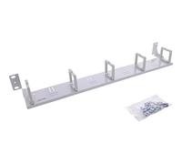 Inline Panel de gestión de Cables de 19 Pulgadas con 5 Patillas giratorias de plástico, Horizontal, 1U, Gris Claro RAL 7035, para Armario de Red y Armario de Servidor, 19110K