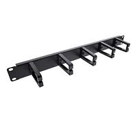 InLine® Panel de guía de Cables de 19", 5 Aros pequeños, RAL 9005, Negro