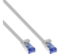 InLine® Patch cable plano, U/FTP, Cat.6A, gris, 0,5m