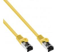 INLINE - Patch-Kabel - RJ-45 (M) zu RJ-45 (M) - 25 cm - SFTP, PiMF - Cat 8,1 - IEEE 802,3af/IEEE 802,3at - halogenfrei, geformt, rund, ohne Haken - Gelb Marca