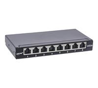 InLine® Patchfeld Cat.6A 0,5HE - Panel de 8 vías para Mesa, Pared o Carril con protección Antipolvo