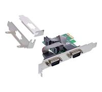 InLine PCIe 76619D AX99100 - Tarjeta de Interfaz (2 Puertos Serie RS-232, Puerto COM, Perfil bajo, para Windows y Linux)