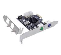 InLine PCIe MCS9990, 76620P - Tarjeta de Interfaz (2 Conectores PS/2, USB 2.0 Macho Interno, Adaptador de Teclado y ratón)
