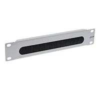 InLine® Placa de paso de cable de 10" con cepillo, 1U, RAL 7035, gris