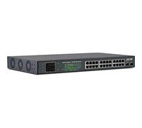 InLine PoE + Red Gigabit Ethernet Switch 24 Port - 1 Gbit/s - 2 x SFP - Ángulo de 19 (Incluido) - Metal - Control de Ventilador - con Pantalla - 420 W, 32324p