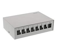 InLine® RAL7035 - Enchufe para Panel de conexión (8 Unidades, Metal, RJ45, Color Gris Claro)