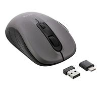InLine® Ratón 3 en 1, Bluetooth + 2 x 2,4 GHz, 5 Botones, óptico, Gris/Negro