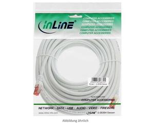 Inline S/FTP (PiMf) Cable de conexión Cat.6 20m 250MHz, PVC, cobre, blanco