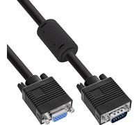 InLine 17705B cable VGA 0,5 m VGA (D-Sub) Negro - Cables VGA (0,5 m, VGA (D-Sub), VGA (D-Sub), Negro, Male connector/Female connector)