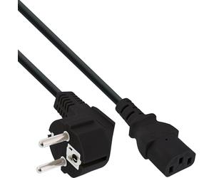 Inline Schuko to 3pin IEC Female Black 7m - Cable (Macho/Hembra, 7m, Negro)