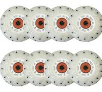 Inline Skate Wheels Outdoor Speed Skating Shoes Replacement Wheels with High Speed Bearings Flash Wheels 90A 72mm/76mm/80mm(White,76mm)